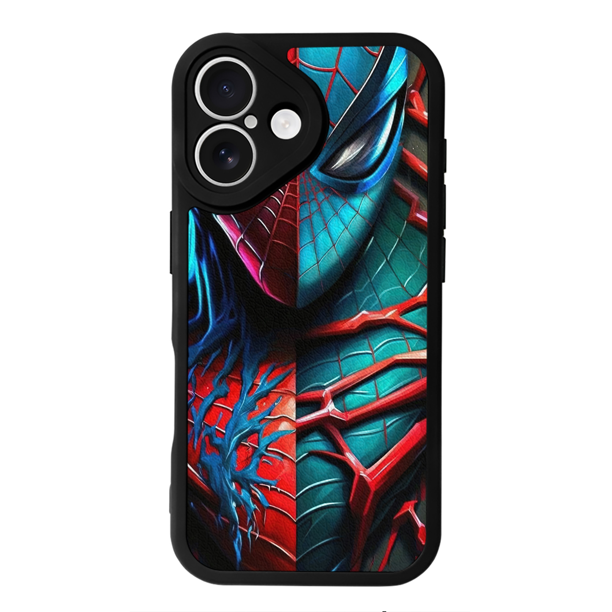 （画像用） Spider Man スパイダーマン 【iPhone 16シリーズ対応】シリコンスマホケース（レザー調） 材質：シリコン